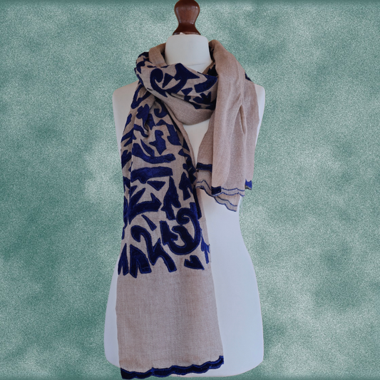 Luxe Opulence Cashmere Velvet Stole