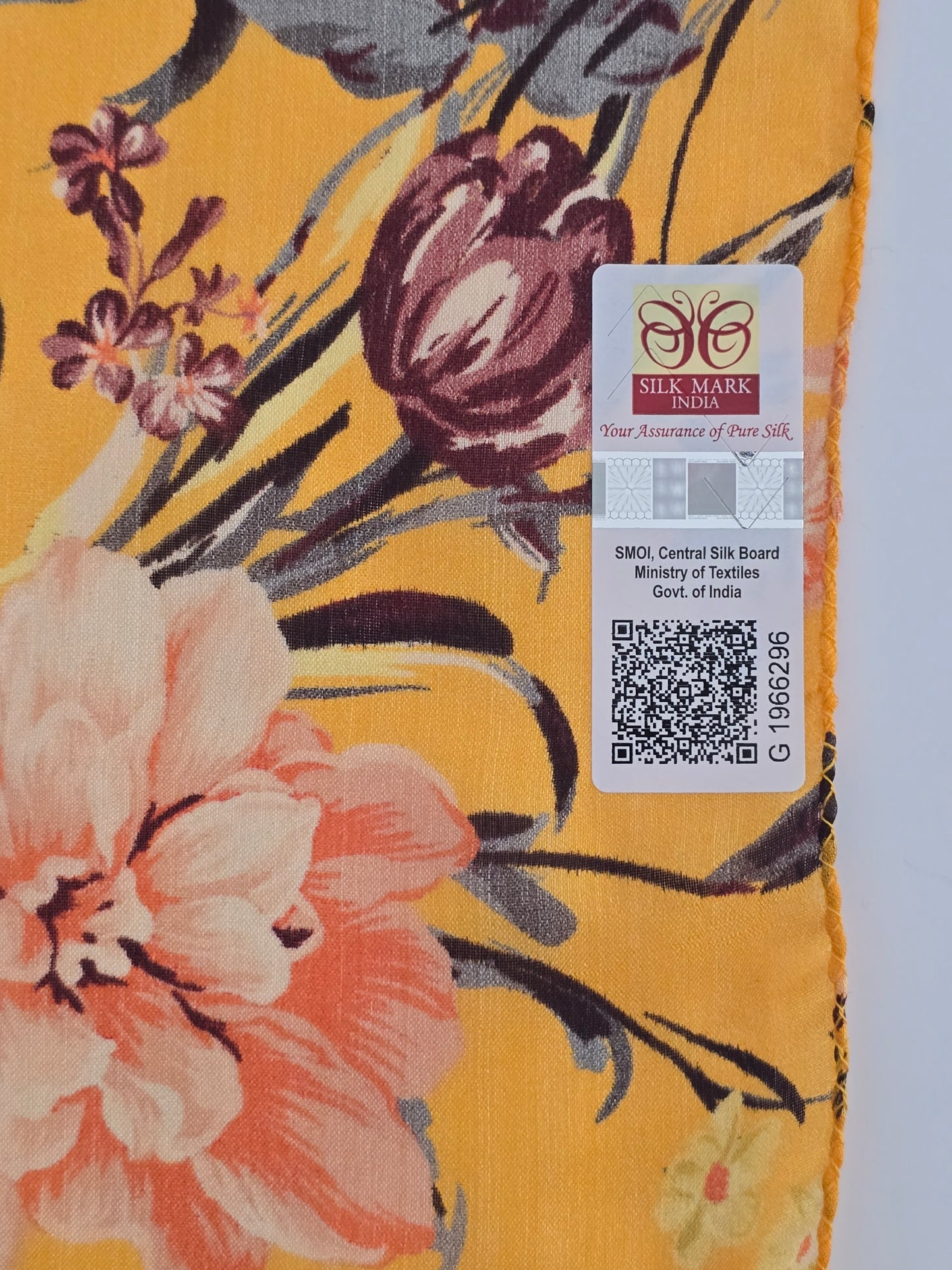 100% Pure Mulberry Silk Stole (70 × 180 cm) | Silk Mark Certified